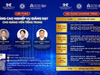 Hội Thảo: Nâng Cao Nghiệp Vụ Giảng Dạy Cho Giáo Viên Tiếng Trung